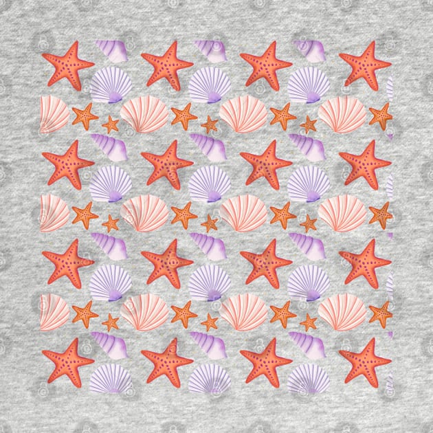 Sea Life Pattern: Dreaming at the beach by CalliLetters